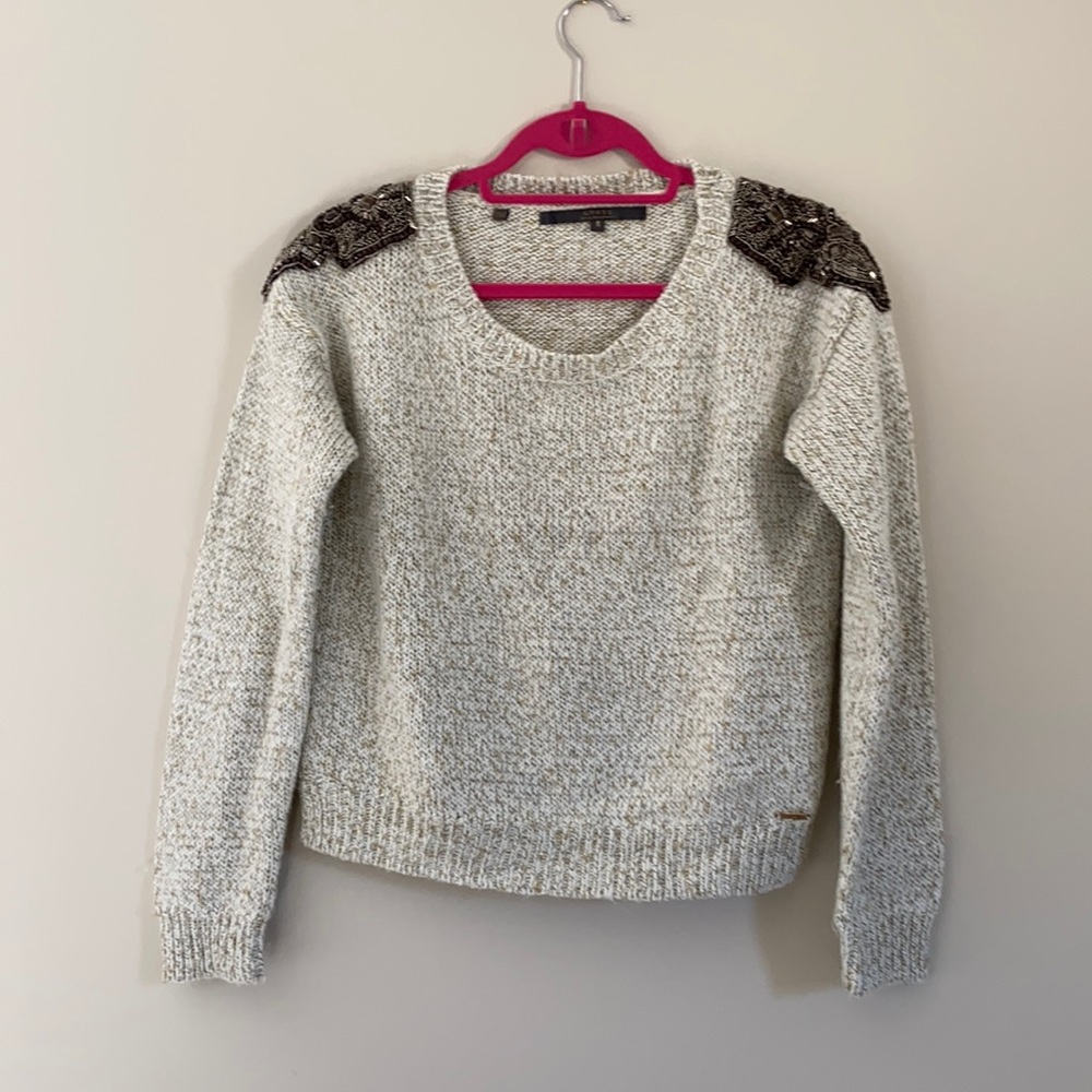 Beaded Gold Sweater